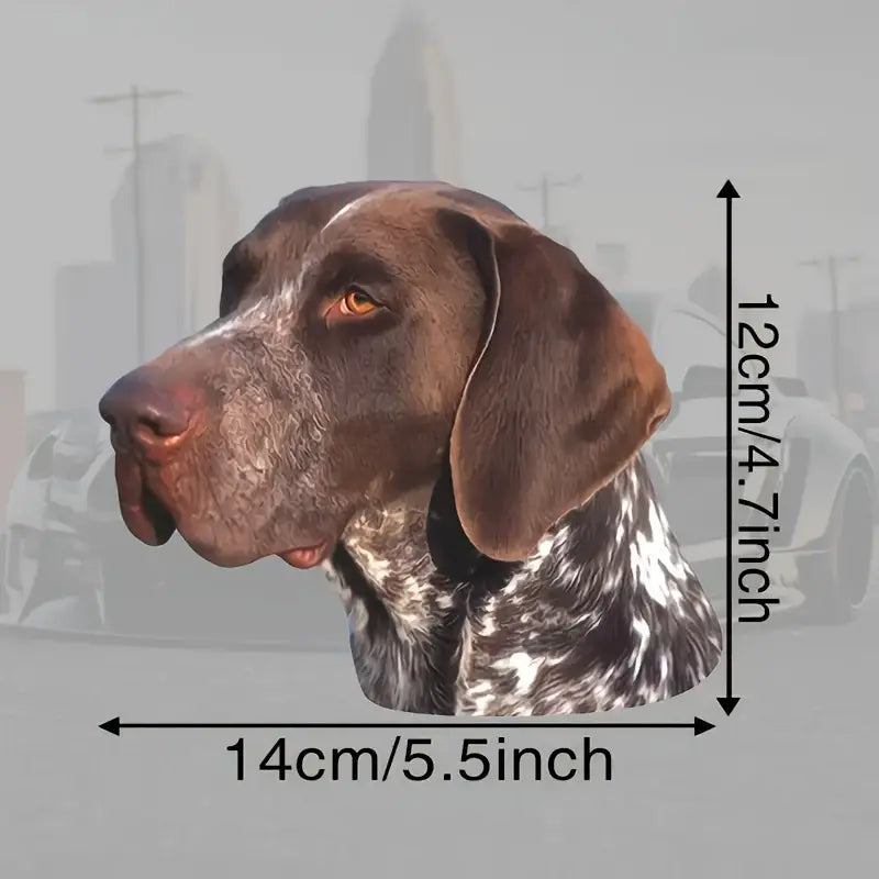 Стикер за автомобил с ловно куче – реалистичен 3D ефект